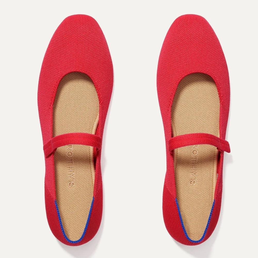 Rothy bright red Mary Jane’s!